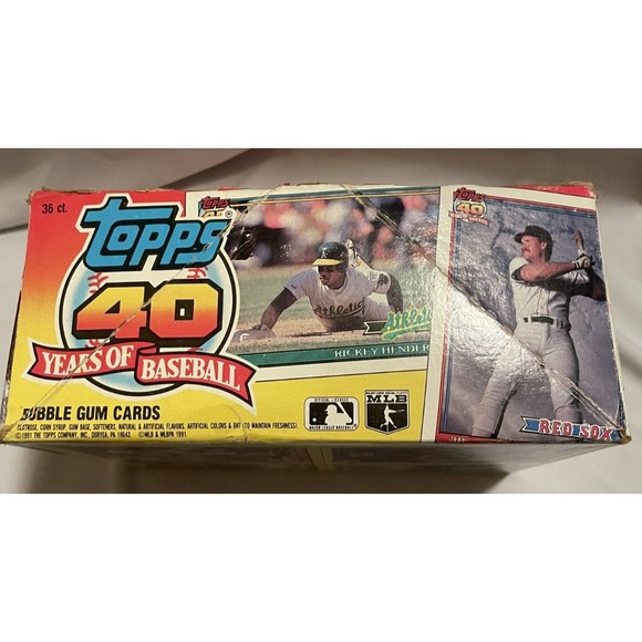 1991 Topps Wax Box 36 Packs 15 Cards ea. Chipper Jones Rookie - Picture 4 of 6